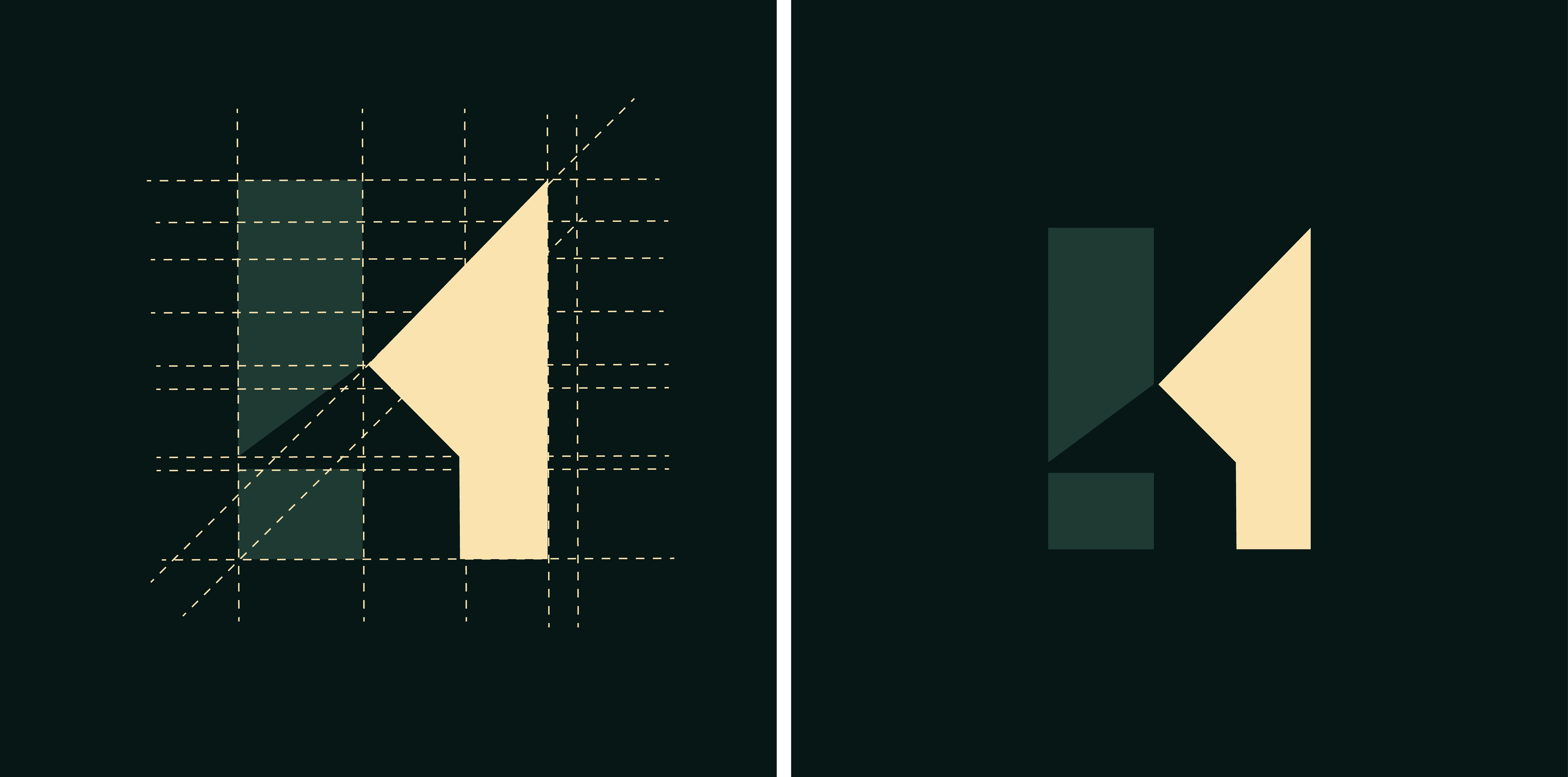 Kasvin Homes brand mark on dark green background