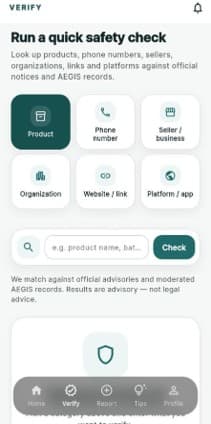Mobile verification